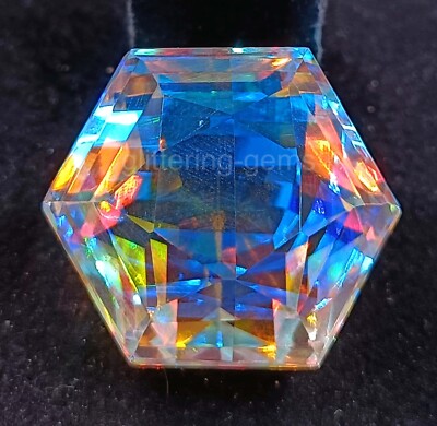Color Mystic Topaz Natural 61.95 Ct Hexagon Cut Certified IGL Gemstone 5MSG