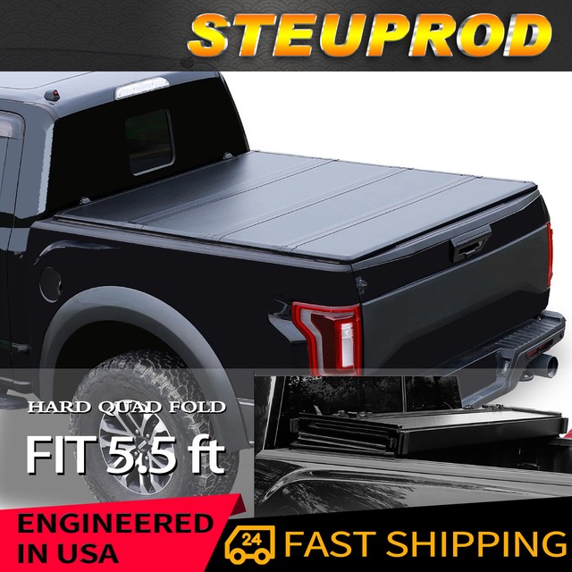 Fits 2007-2021 TUNDRA CREW MAX CAB 5.5 FT BED Hard Solid Tri-fold