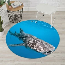 3D Blue Ocean Shark NAO2066 Game Rug Mat Elegant Photo Carpet Mat Fay