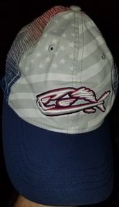 hat with fish american flag