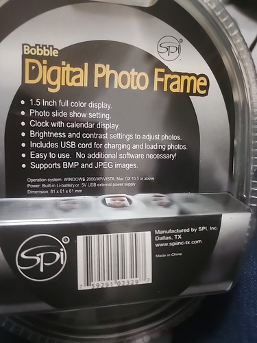 Bobble Digital Photo Frame Egg. New Hot Gray Color - Picture 6 of 6