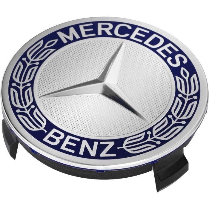 LOT 4 Cache Moyeu 75mm BLEU Pour Mercedes Logo Emblème Jante Centre De - Foto 5