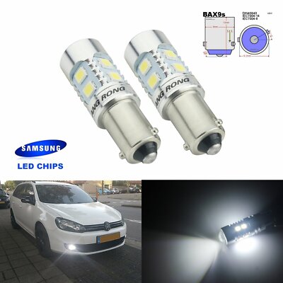 YeBetter 2X H6W BAX9S 6W Lampe De Stationnement Une Marqueur De Voiture Au XéNon Blanc 12V 5000K