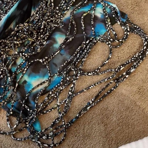 Diane Von Furstenberg DVF Rare Stole Lowndres Spaghetti Scarf Luxury Chic Glamou - Picture 4 of 9