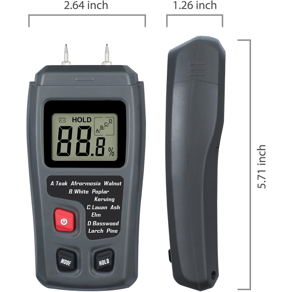 LCD Wood Moisture Meter Timber Damp Detector Hygrometer Logs Moisture
