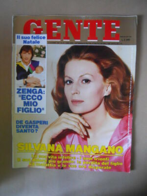GENTE 52 1989 Silvana Mangano Walter Zenga Charles Bronson Poster ITALIA [G67-2]