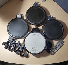 Roland 4 Pack - 1 PD-80R  3 PD-8 W/ Clamps  L Rods - Pd 80 85 Pd 8a 1R4