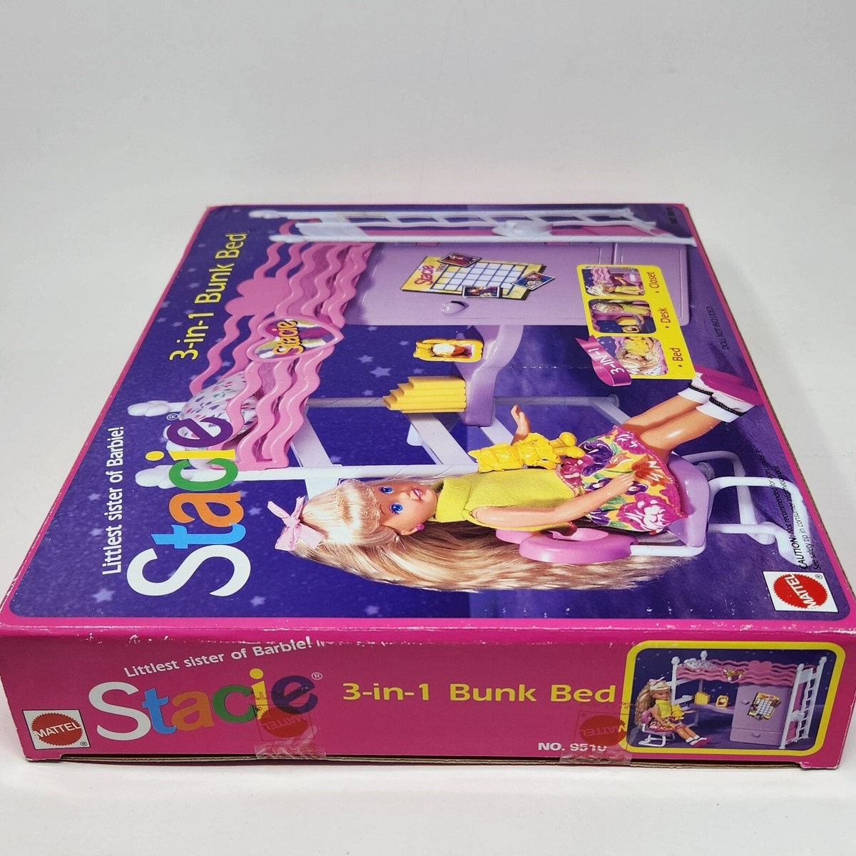 Barbie ロサンゼルス　3体セット【送料無料】 VINTAGE 1993 STACIE 3 IN 1 BUNK BED SEALED # 9510 100