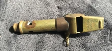 Vtg 3.5” LONG THE ACME THUNDERER CITY DUAL 2 WAY BRASS POLICE/Military  WHISTLE