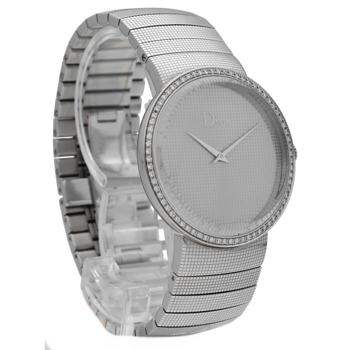 Christian Dior ディオール クォーツ レディース 1311 Christian Dior CD043111 Diamond Bezel Stainless Steel Dress