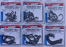 VMC 8386CB 3X TOURNAMENT CIRCLE HOOK COASTAL BLACK PRO  PACK CHOOSE