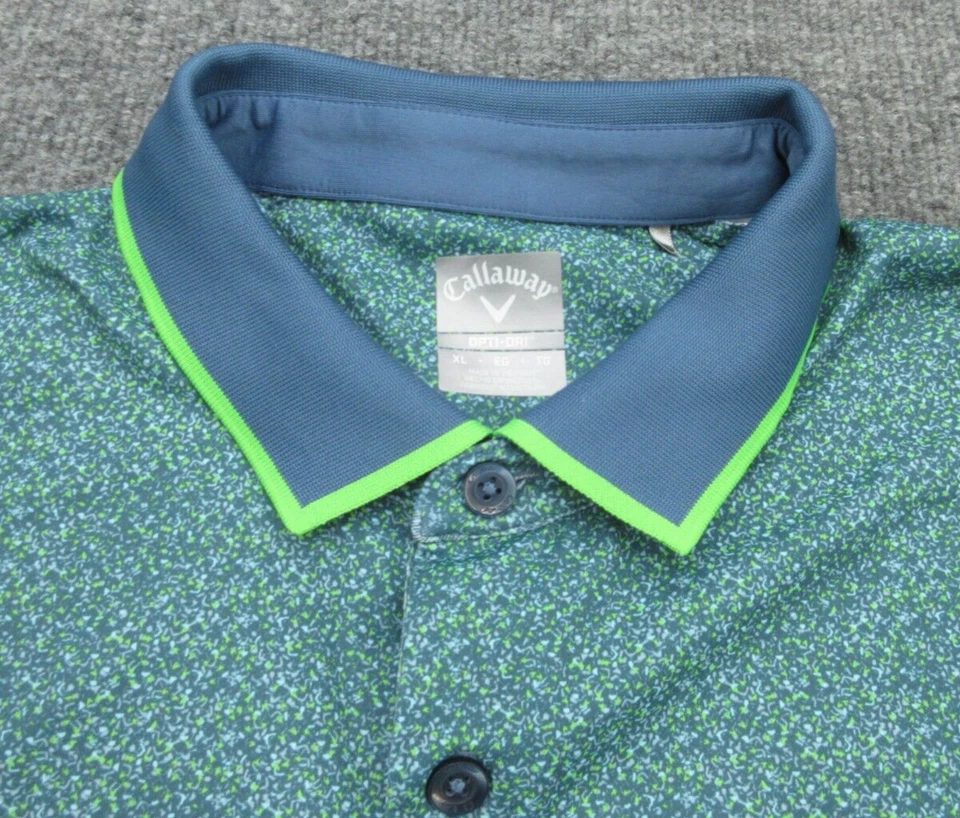 Camisa Polo Callaway Para Hombres XL Multicolor Absorbente Opti Dri Manga Corta Golf XL Foto 4 de 4