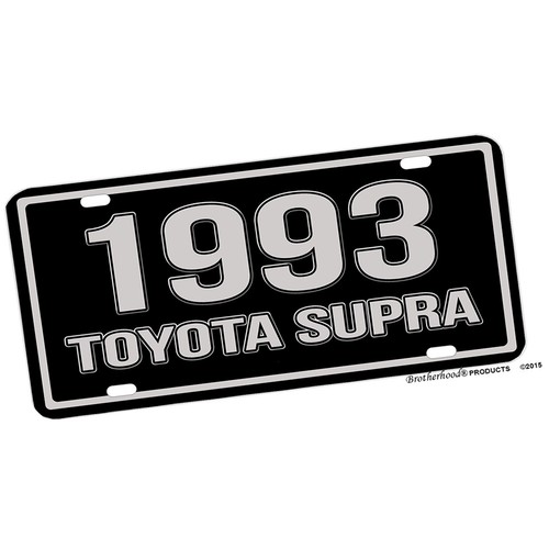 1978 through 2002 Toyota Supra Black Silver Aluminum License Plate - 第 18/27 張圖片