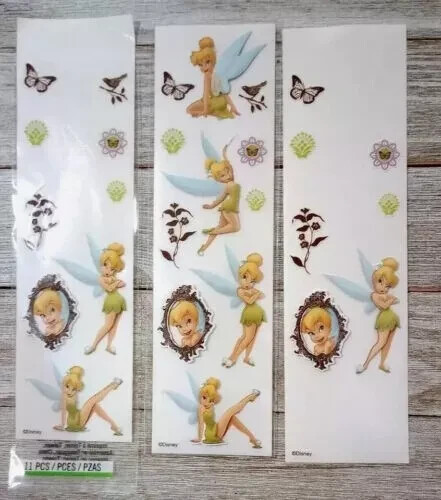 Disney Tinkerbell fun stickers EK success puffy dimensional 3 open packs USA new - Picture 1 of 2