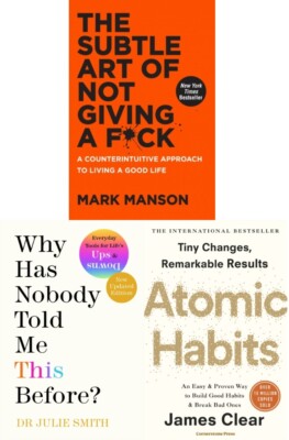 The Subtle Art of Not (HB), Atomic Habits, Nobody Told me 3 Books Collection Set