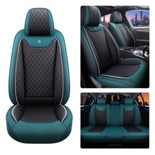 Car Seat Covers For Land Rover 5-seat Leather Protection Cushion Green Black M31