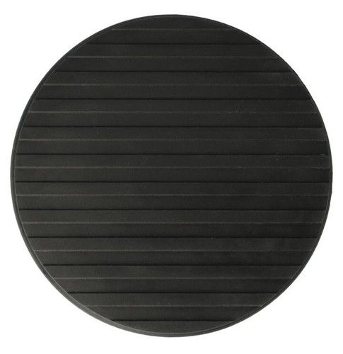 Türstopper rund Türpuffer Doorstopper Gummi Edelstahl schwarz 10x4 cm 1200g - Bild 3 von 3