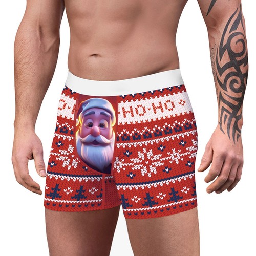 Mens Lingerie Funny Underwear Cartoon Briefs Christmas Boxer Xmas Hot Pants - Picture 1 of 23