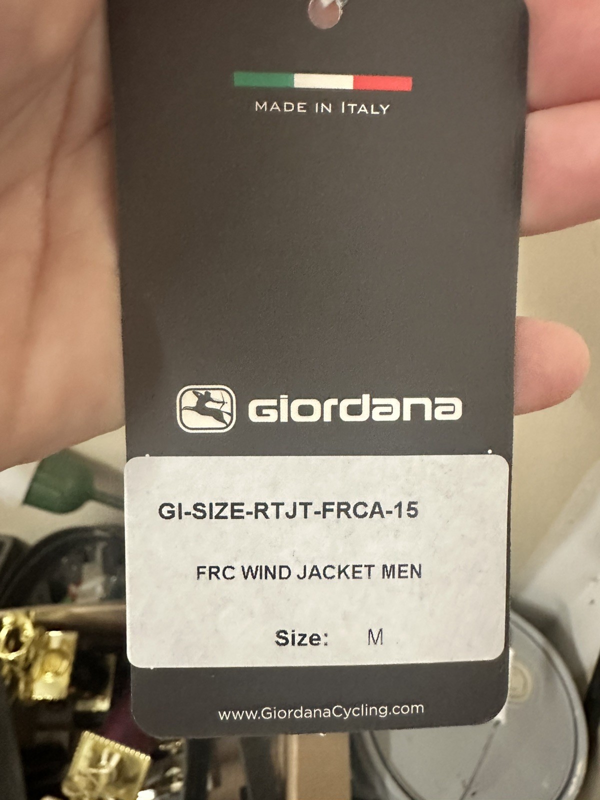 NWT GIORDANA FRC JACKET LIGHT WEIGHT  CYCLING ITALY  SIZE M