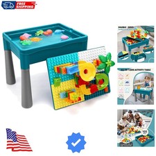 Double Sided Kids Activity Table with Storage, All-in-1 Multi Activity Table,...