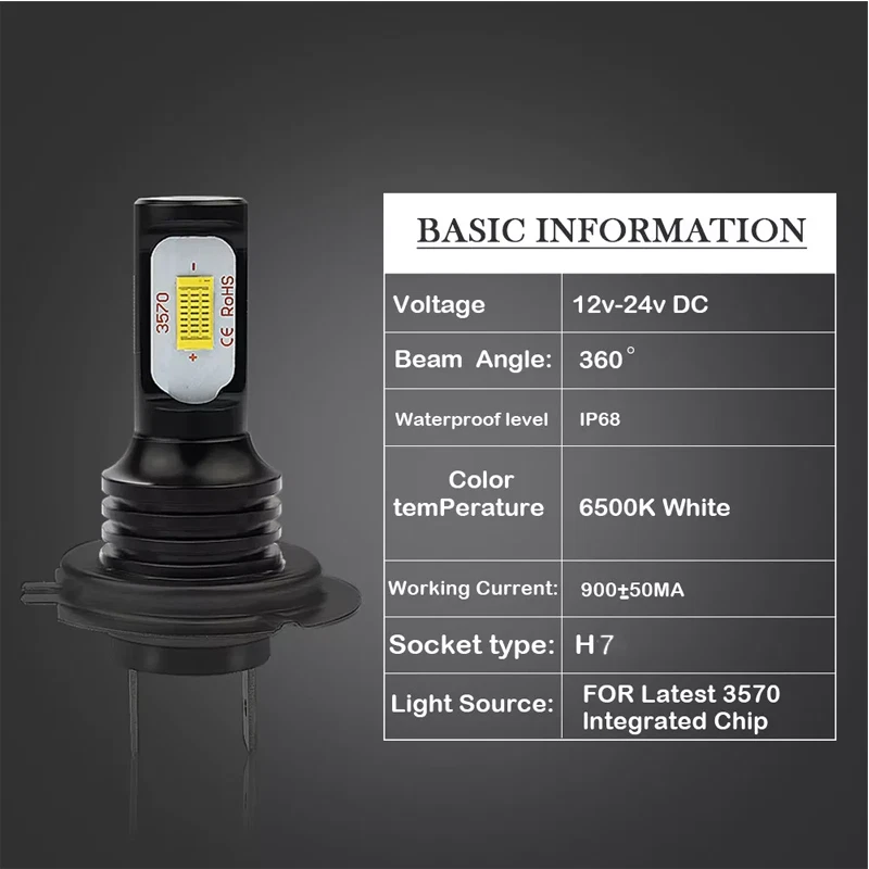 For Mercedes-Benz R350 2006-2009 4x 6000K LED Headlight Kit High+Low Beam Bulbs - Image 3 of 4