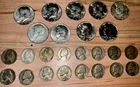 ASW 3.294 oz 40%/35% Silver- 9 Half Dollars And 16 Nickels. Face Value $5.30