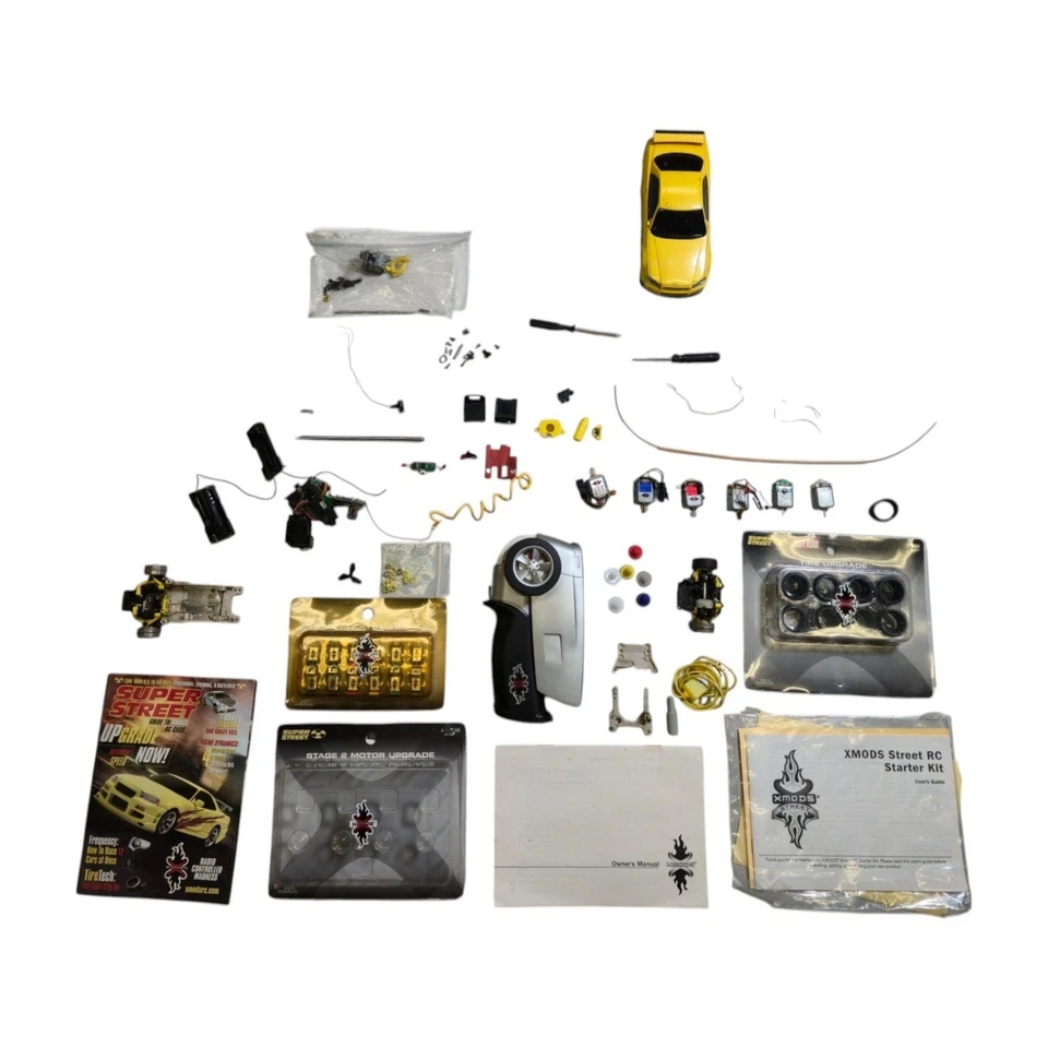 XMODS 1999 Nissan Skyline GT-R R34 Yellow – Super Street RC Car Body & Parts Lot - Image 2 of 4