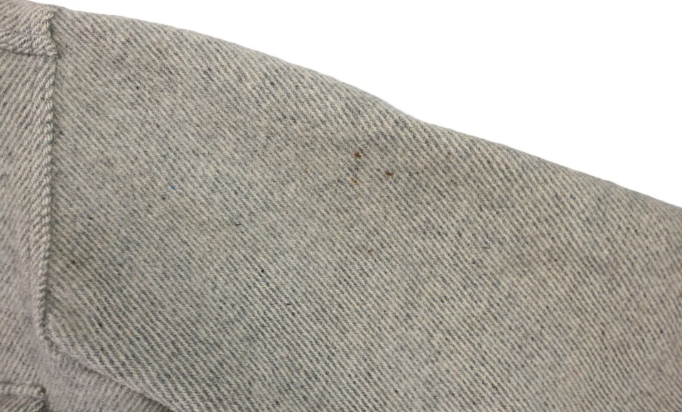 VTG LL BEAN USA Men’s 44 Large Northwoods Shirt Tweed Wool Striped Top - Image 4 of 4