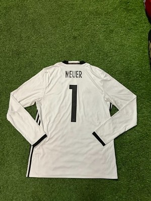 adidas Germany Men's Home L/S Jersey 16/17 Legend Neuer #1 SzL- White