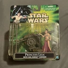 Vtg 2001 Princess Leia w/ Sail Barge Cannon - Star Wars - NEW potj Action Figure