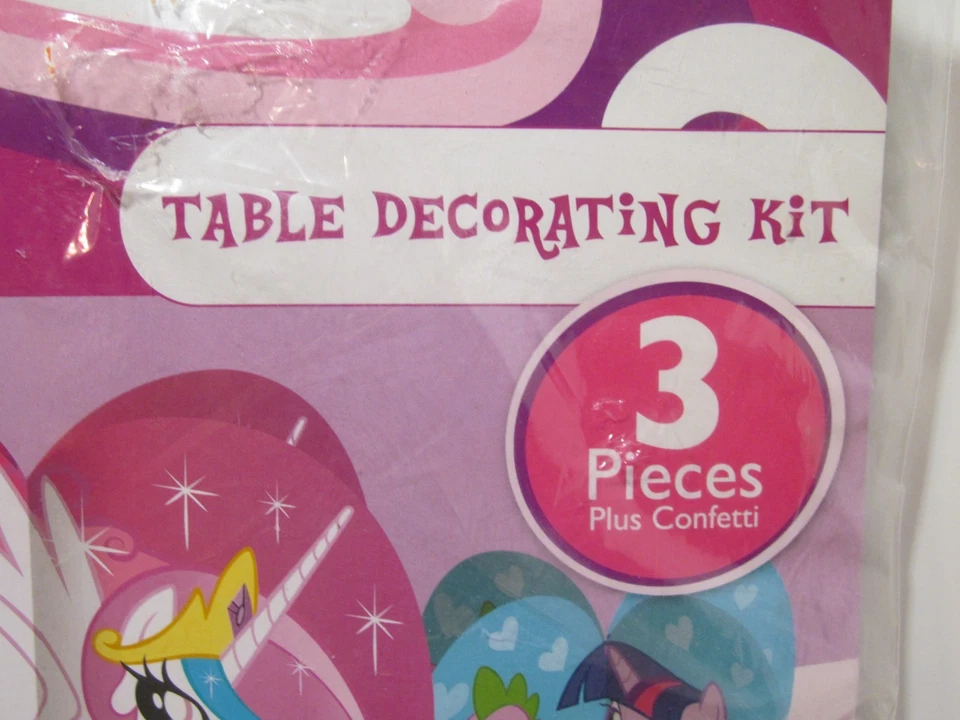 Kit de decoración de mesa Little Pony 3 piezas más confeti 285513 - NUEVO Foto 3 de 4