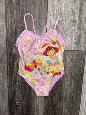 Vintage Y2K Strawberry Shortcake Girls Swimsuit Size 18 Months One Piece