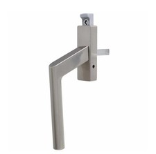 Rationel Key Locking  Window Handle Silver Grey Left Hand