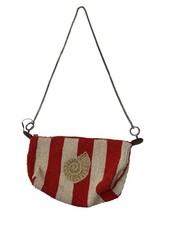 Zara Seashell Beaded Embroidered Bag in Red