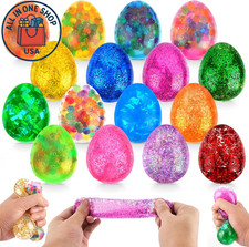 Easter Egg Stress Balls Squishy Squeeze Fidget Toys 16 Pack