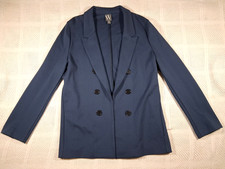 New Worthington Size PS Open Front Professional Blazer Blue Long Sleeve Woman 3