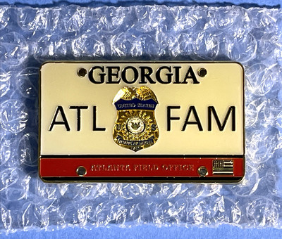    FEDERAL AIR MARSHAL / FAMS SUPER BOWL LIII ATLANTA GA FO LICENSE PLATE COIN
