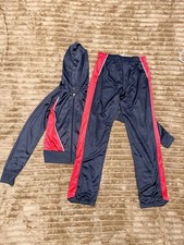 Vintage Adidas Tracksuit Set XS Black Red Hoodie Jacket Snap Pants Y2K Athletic
