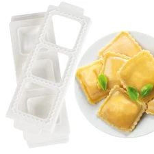 Jumbo Square 2" Ravioli Molds- Homemade Filled Pasta Maker- 2 Piece Tray & Press
