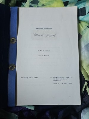 Absolute Beginners  original Screen Play  script 18th Feb 1985.   david Bowie