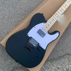 Custom 22 Frets Electric Guitar Humbucker Pickup Matte Black Body Black Hardware