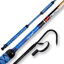 Fiblink Fishing Gaff Portable Fish with Stainless Steel 6 Feet, Blue
