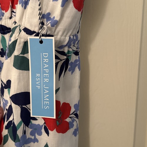 NWT Women’s Plus 3XL Draper James Sun Dress/Tie Waist Short Dress Lined, Pockets - Picture 4 of 9