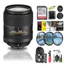 Nikon AF-S DX NIKKOR 18-300mm f/3.5-6.3G ED VR Lens 2216  64GB Memory Card -