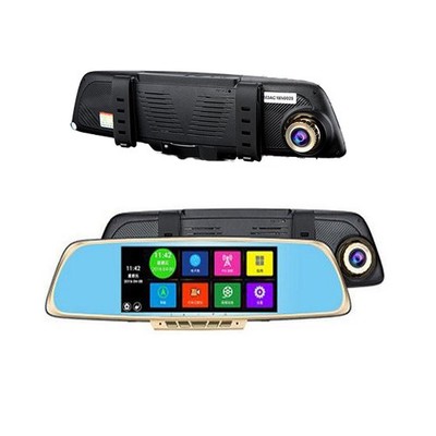 7'' Car Rearview Mirror DVR Android 1+16G Touch Screen Video Recorder GPS WiFi FM