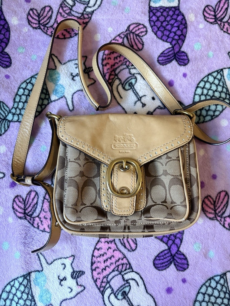 Coach Bleecker signature canvas flap bag | eBay