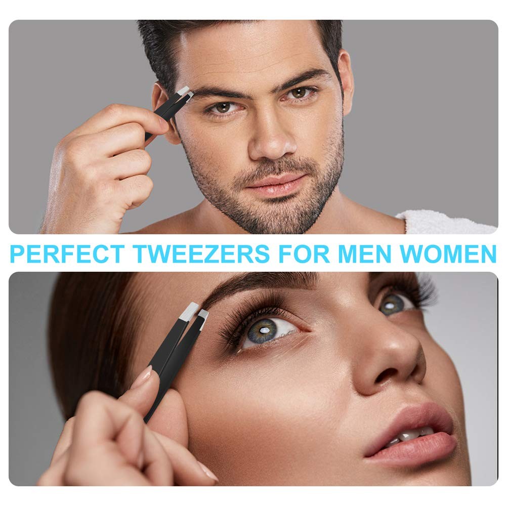 6 PCS  Stainless Steel Professional Precision Tweezer Kit for Facial Hair