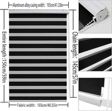 Day & Night Zebra Roller Blind  – Easy Fit Light Filtering Window shade