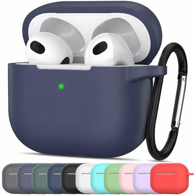 AirPods 4 Silikon Hülle mit Karabiner Soft Touch Case  360° Schutzhülle stoßfest