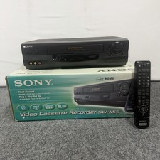 Sony SLV-N55 Hi-Fi VCR VHS Player with Remote Box - Tested Working